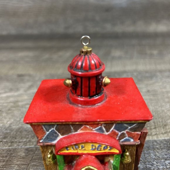 Dalmatian Dog in Fire Dept Doghouse Fire Station Christmas Ornament Fire Hydrant - Picture 9 of 10